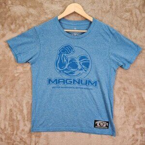 Popeye's Gear Unisex T-Shirt Size S Blue Magnum Better Ingredients Short Sleeve